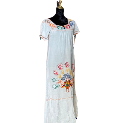 Robe marocaine brodeé/blanc 
